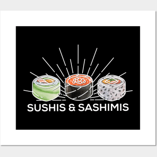 Letterkenny minimalist sushis and sashimis - white Posters and Art